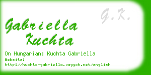 gabriella kuchta business card